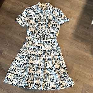 Beautiful Tory Burch dress, size 8. Like new; rarely worn. Pink belt included!